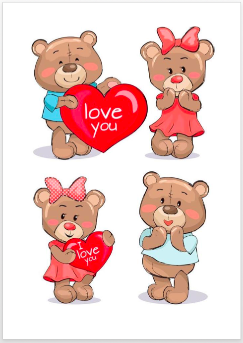 Изображение День Святого Валентина Мишки